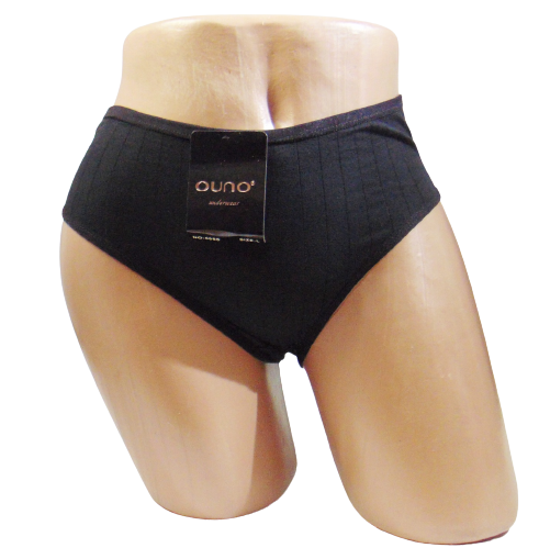Женские трусики хлопковые Ouno 6688 L Черный (1839857982)