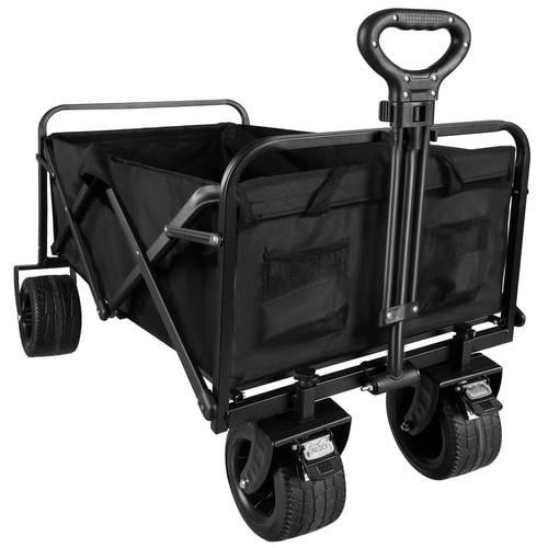 Візок складаний Gardlov Oxford 600D на широких колесах 360° до 100 кг 75 л Чорний (2982695315)