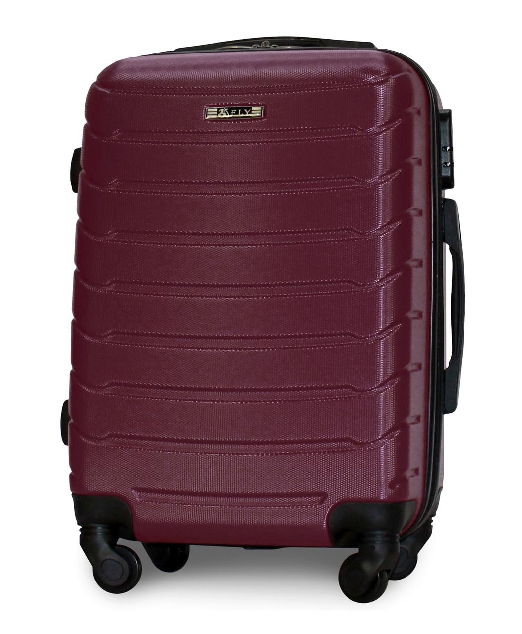 Валіза Fly 1107 мала 55х39х22 см ручна поклажа на 4 колесах Темно-фіолетовий