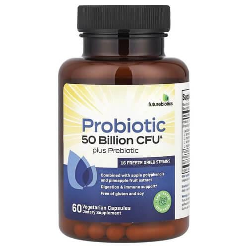 Пробиотики и пребиотики Futurebiotics Probiotic Plus Prebiotic 50 Billion CFU 60 Capsules (FBS-50080)