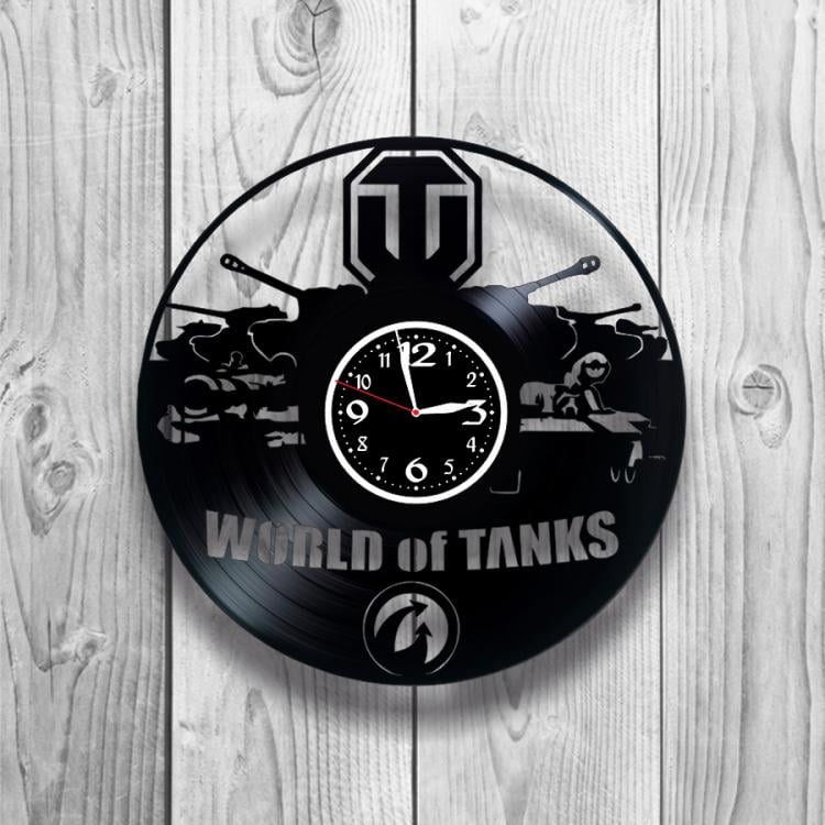 Часы настенные World of Tanks 0315 из виниловой пластинки