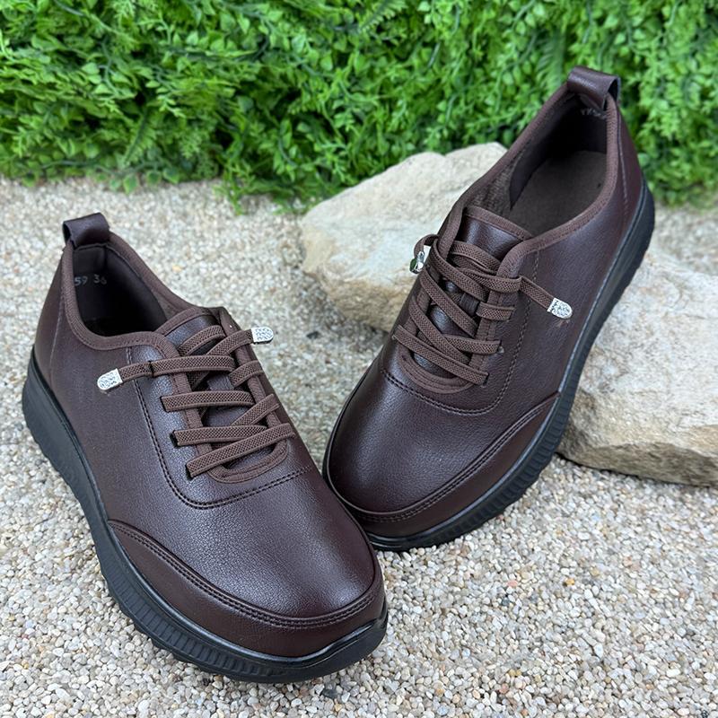 Мокасини жіночі еко-шкіра Е-005059-15 p. 36 23 см Темно-коричневий