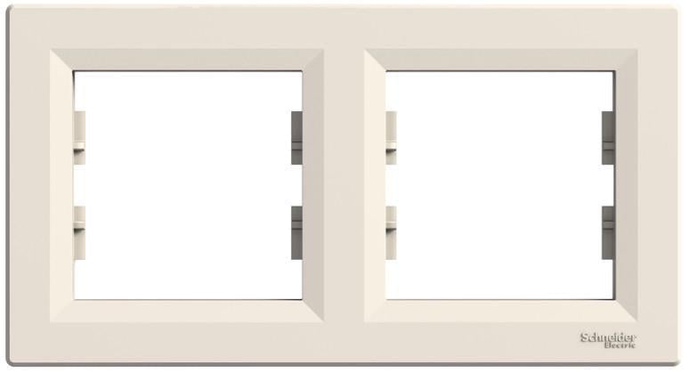 Рамка подвійна Schneider Electric Asfora горизонтальна Кремовий (EPH5800223)