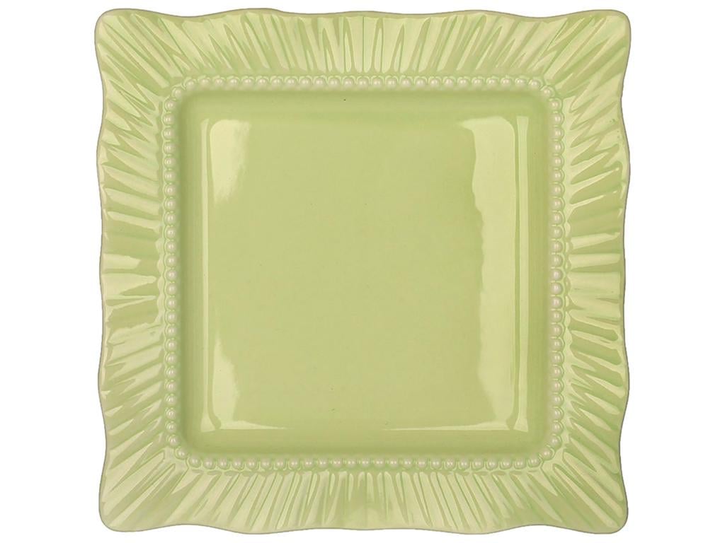 Тарелка квадратная 30х3,3 см Салатовый (BDI-888-021.) - фото 1 Тарелка квадратная 30х3,3 см Салатовый (BDI-888-021.) - фото 1