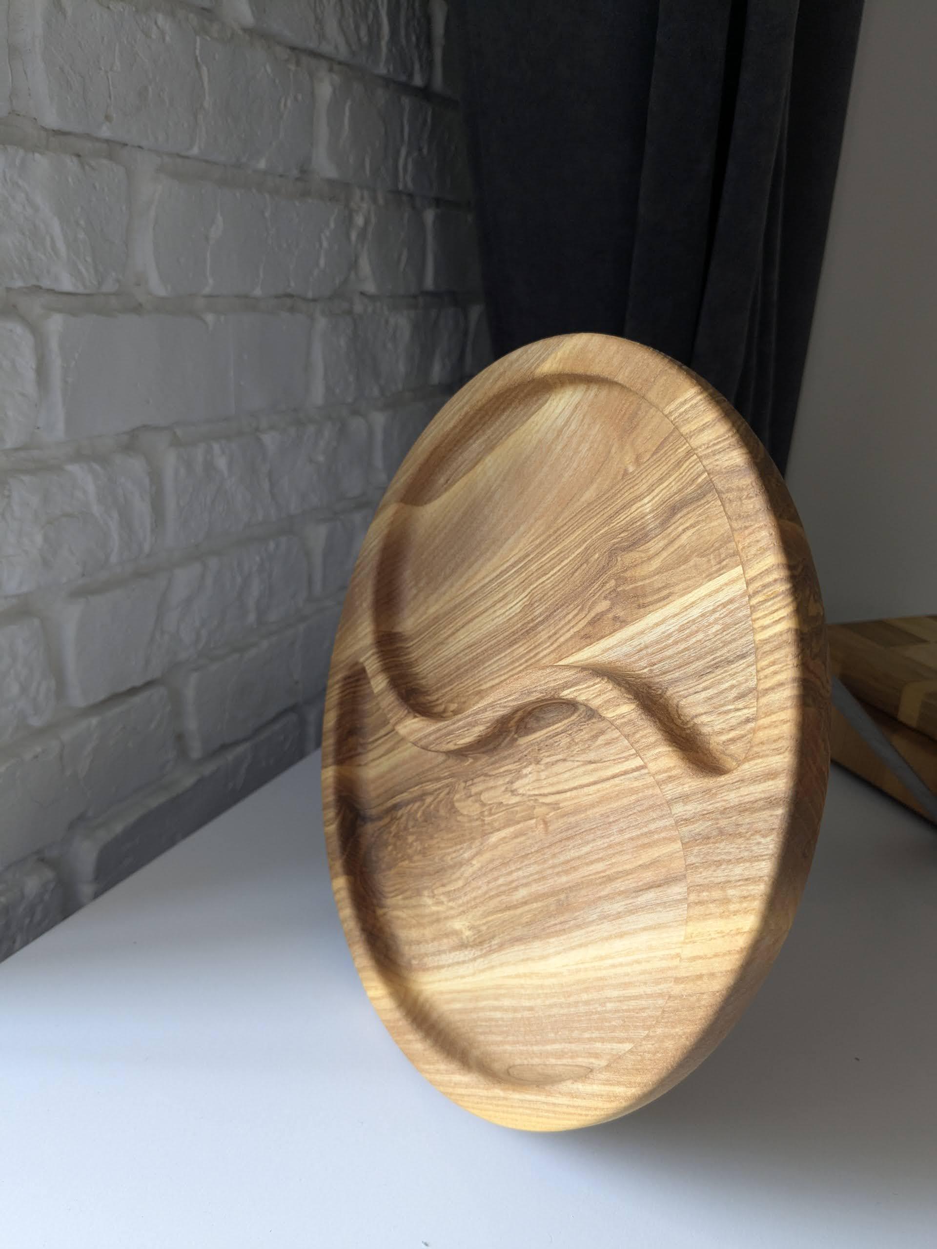 Менажниця кругла дерев’яна з ясеня 2 секції (SP-005) - фото 3 Менажниця кругла дерев’яна з ясеня 2 секції (SP-005) - фото 3