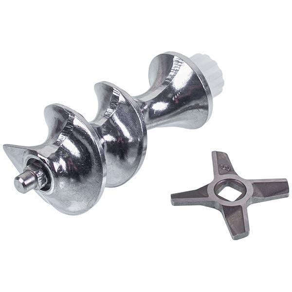 Комплект шнек и нож 2-сторонней мясорубки NR8 Zelmer/Bosch (12000524/10003883)