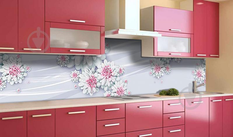 Наклейка виниловая кухонный фартук Zatarga "Розовые Георгины" 650х2500 мм Наклейка виниловая кухонный фартук Zatarga "Розовые Георгины" 650х2500 мм