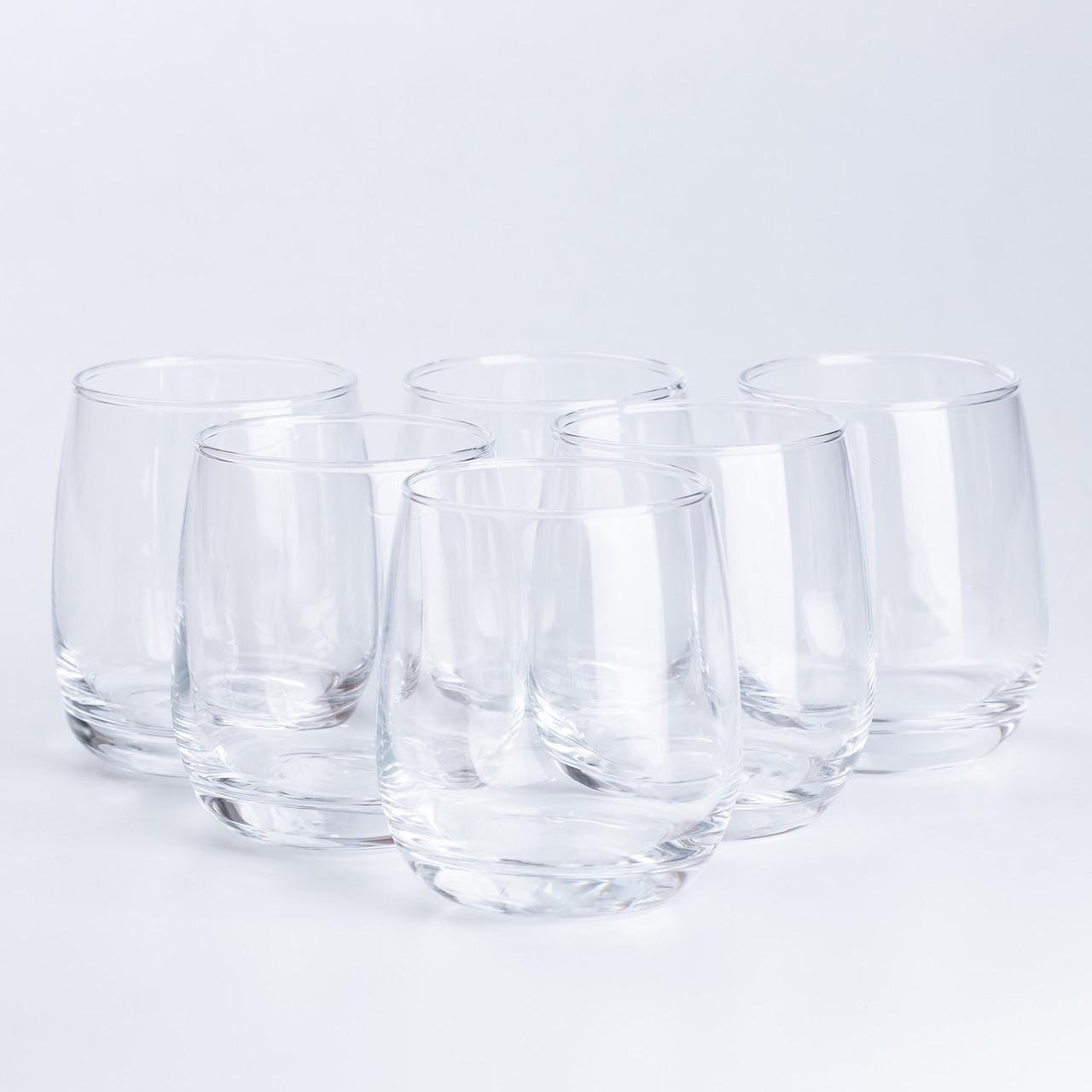 Набор стаканов стеклянных 350 мл 6 шт. Прозрачный