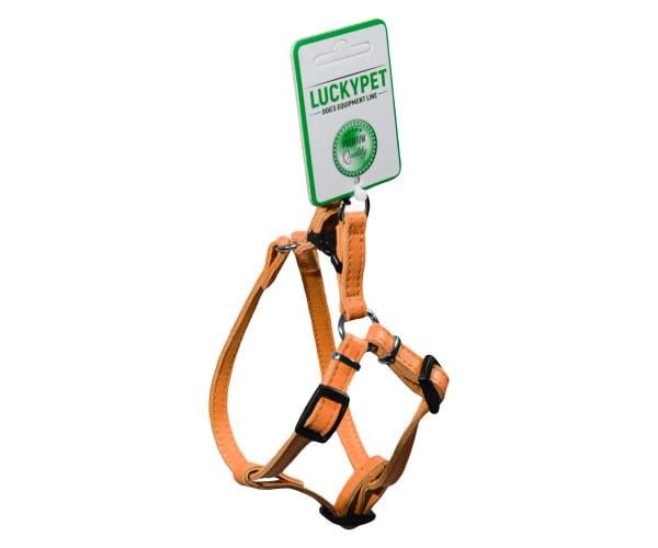 Нагрудник Lucky Pet двойной кожаный 1,6/33-40 см Оранжевый (48198)