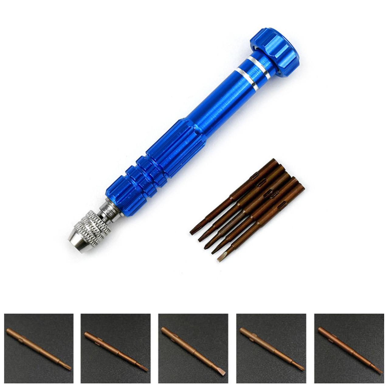 Викрутка прецизійна цангова 5 намагнічених змінних жал Blue (137757) - фото 6 Викрутка прецизійна цангова 5 намагнічених змінних жал Blue (137757) - фото 6