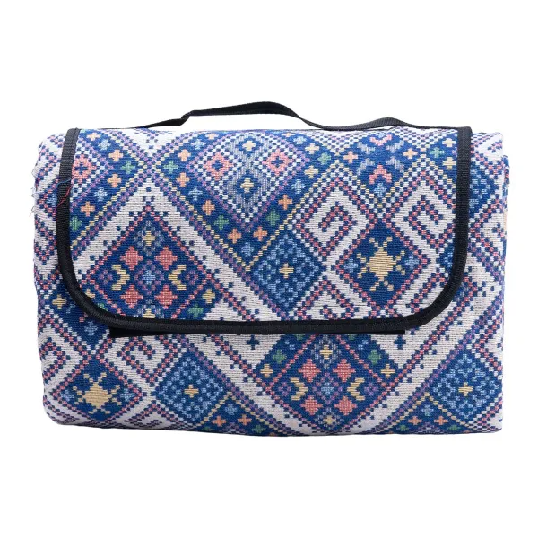 Коврик туристический жаккардовый для пляжа и пикника 145х200 см Синий (LU012BL)