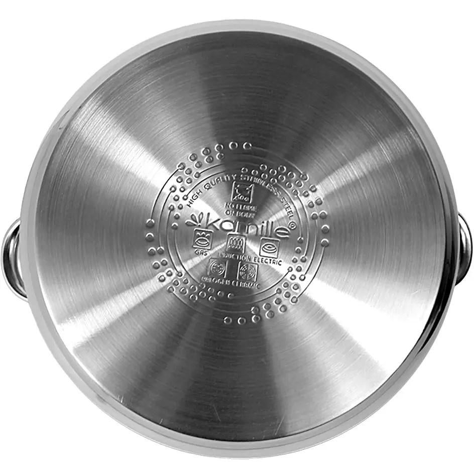 Кастрюля глубокая Kamille КМ-5406 из нержавеющей стали с мерной шкалой 15,5 л Стальной (150-84-5406) - фото 4 Кастрюля глубокая Kamille КМ-5406 из нержавеющей стали с мерной шкалой 15,5 л Стальной (150-84-5406) - фото 4