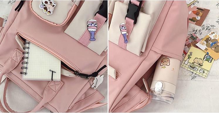 Шкільний рюкзак для дівчинки 5-11 класу в наборі зі значками Education Рожевий (1194313168) - фото 7 Шкільний рюкзак для дівчинки 5-11 класу в наборі зі значками Education Рожевий (1194313168) - фото 7