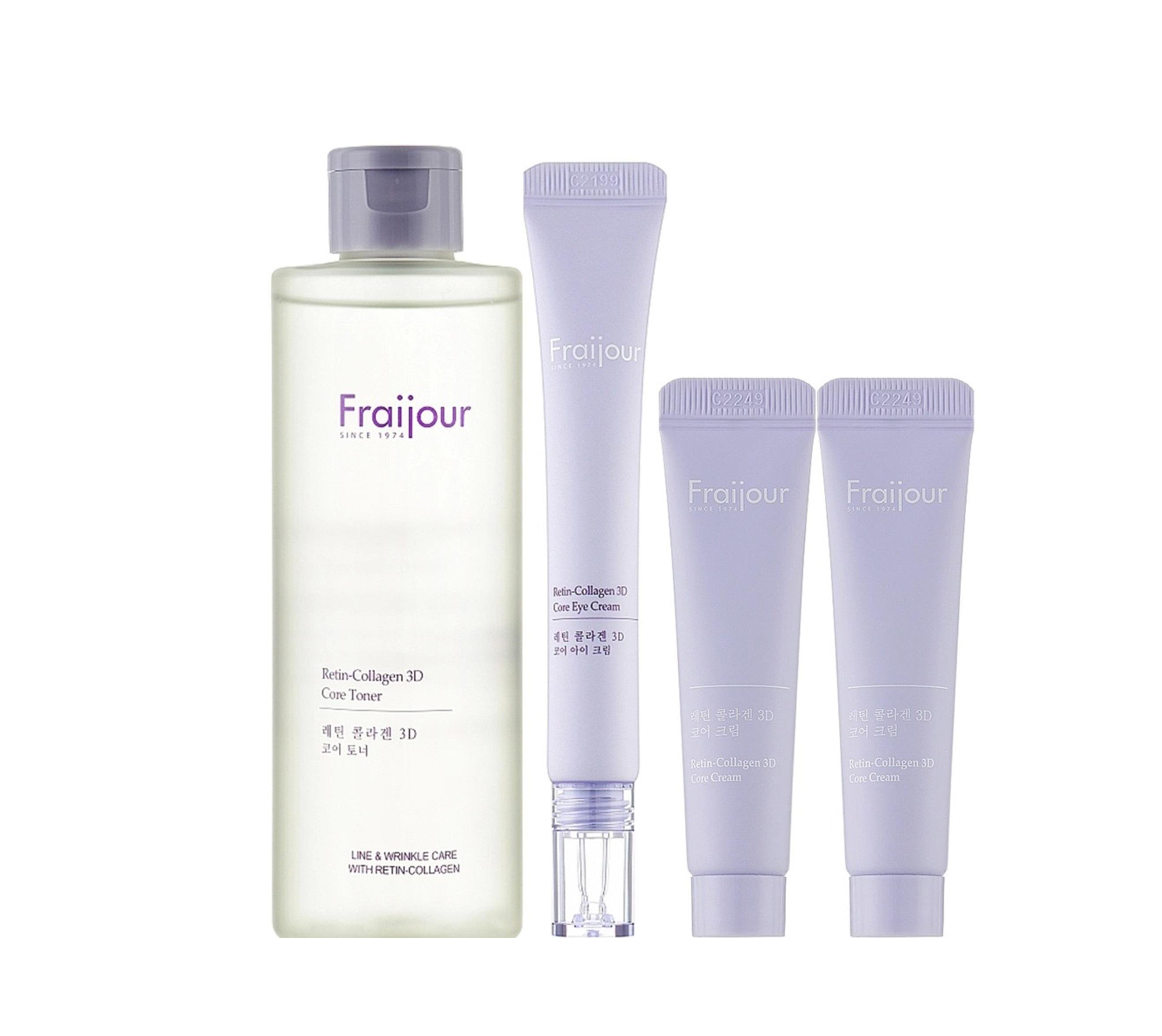 Набор базовый лифтинг и осветление Retin-Collagen 3D Core toner Fraijour 250 мл Eye cream 15 мл Cream 2х10 мл (8050600100017)
