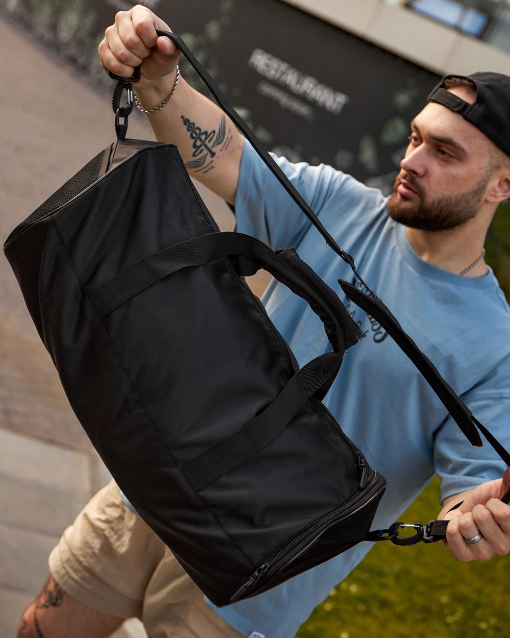 Сумка бочка с карманом для обуви 30 л Черный (392229792) - фото 4 Сумка бочка с карманом для обуви 30 л Черный (392229792) - фото 4