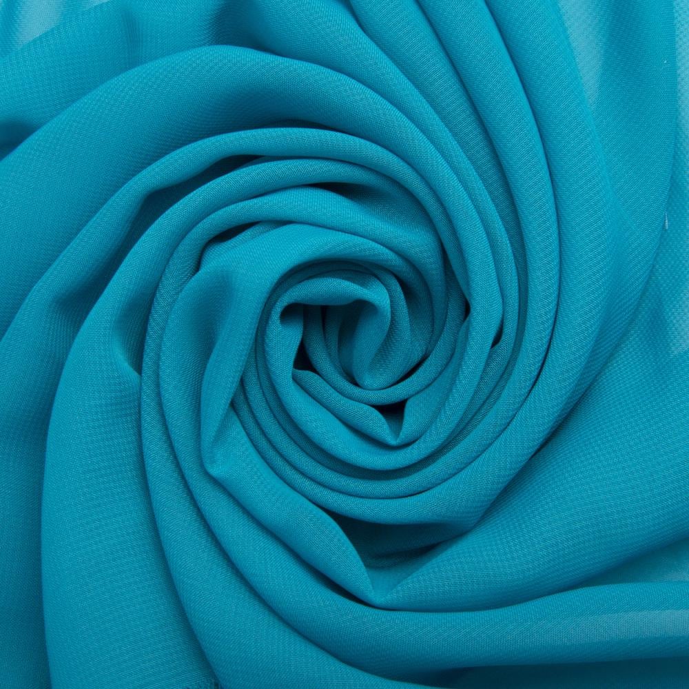 Ткань шифон Мульти Темно-бирюзовый (24706)