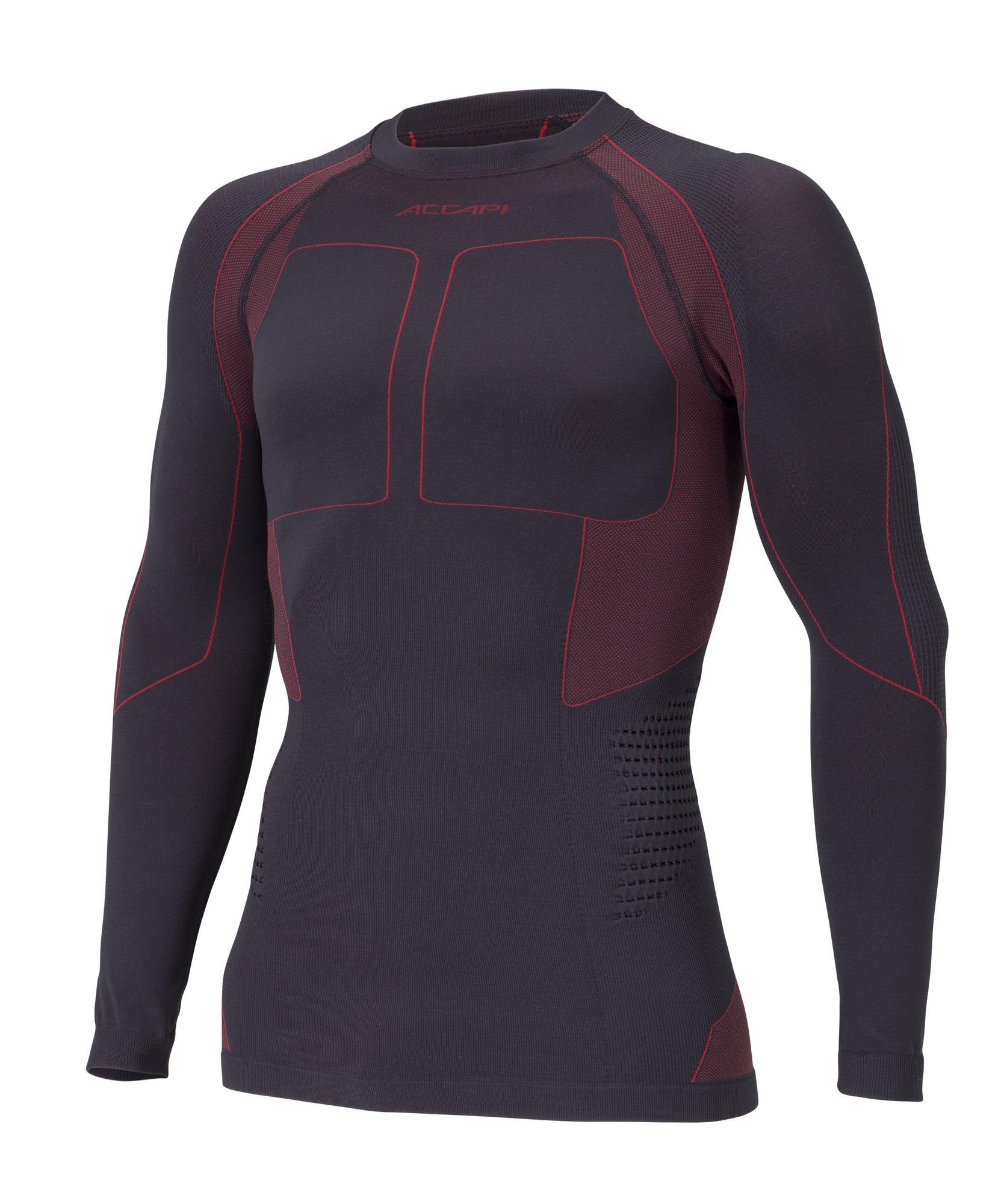 Термофутболка Accapi с длинным рукавом мужская- Polar Bear Black/Red