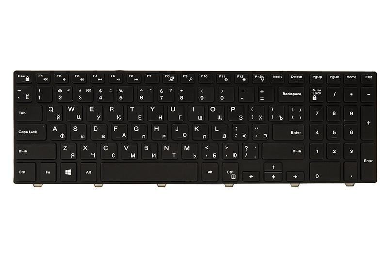 Клавіатура Power для ноутбука DELL Inspiron 15 3000 5000 чорний фрейм Чорний