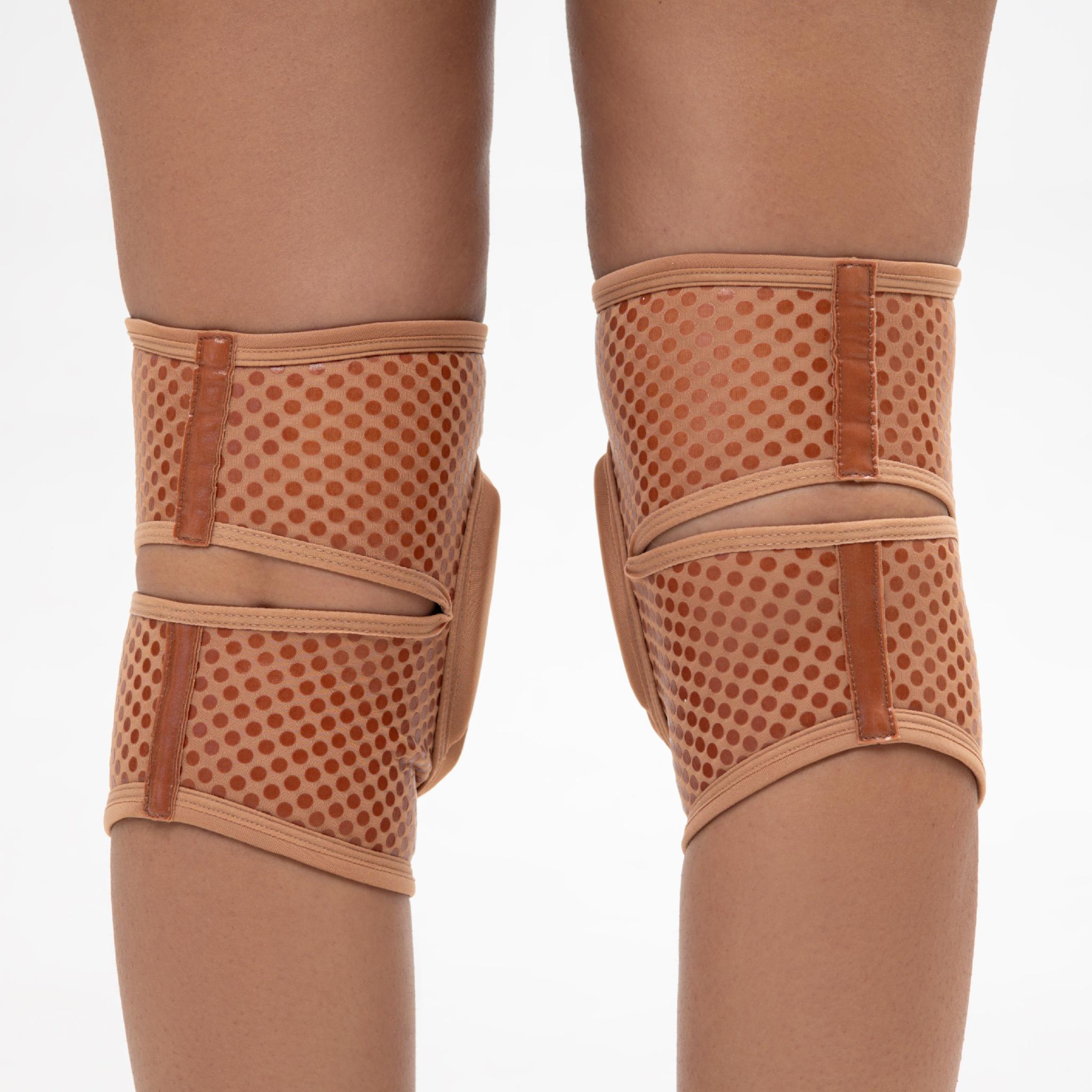 Наколінники липкі для танців пара S Карамельний (QKP_NCG_1042-3) - фото 5