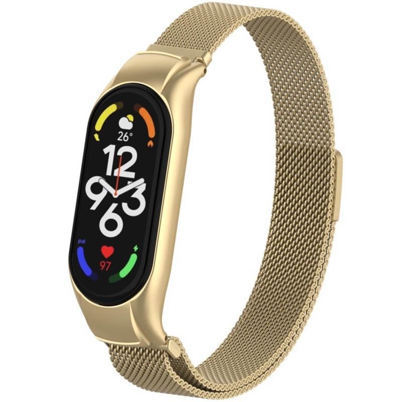 Ремешок Milanese Loop Design для Xiaomi Mi Band 3/4 Vintage gold