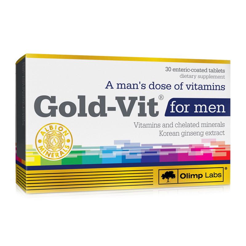 Витамины и минералы для мужчин Olimp Gold-Vit For Men 30 капс. (07674-01)