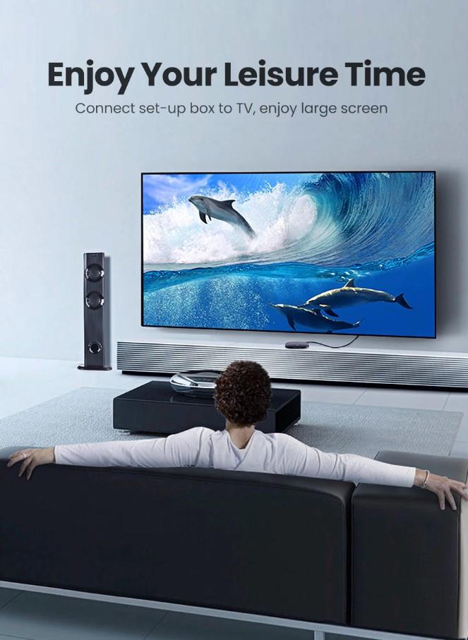 Кабель видео Ugreen HDMI 2,0 4K 3D 0,75 м Black/Yellow (HD101) - фото 8 Кабель видео Ugreen HDMI 2,0 4K 3D 0,75 м Black/Yellow (HD101) - фото 8