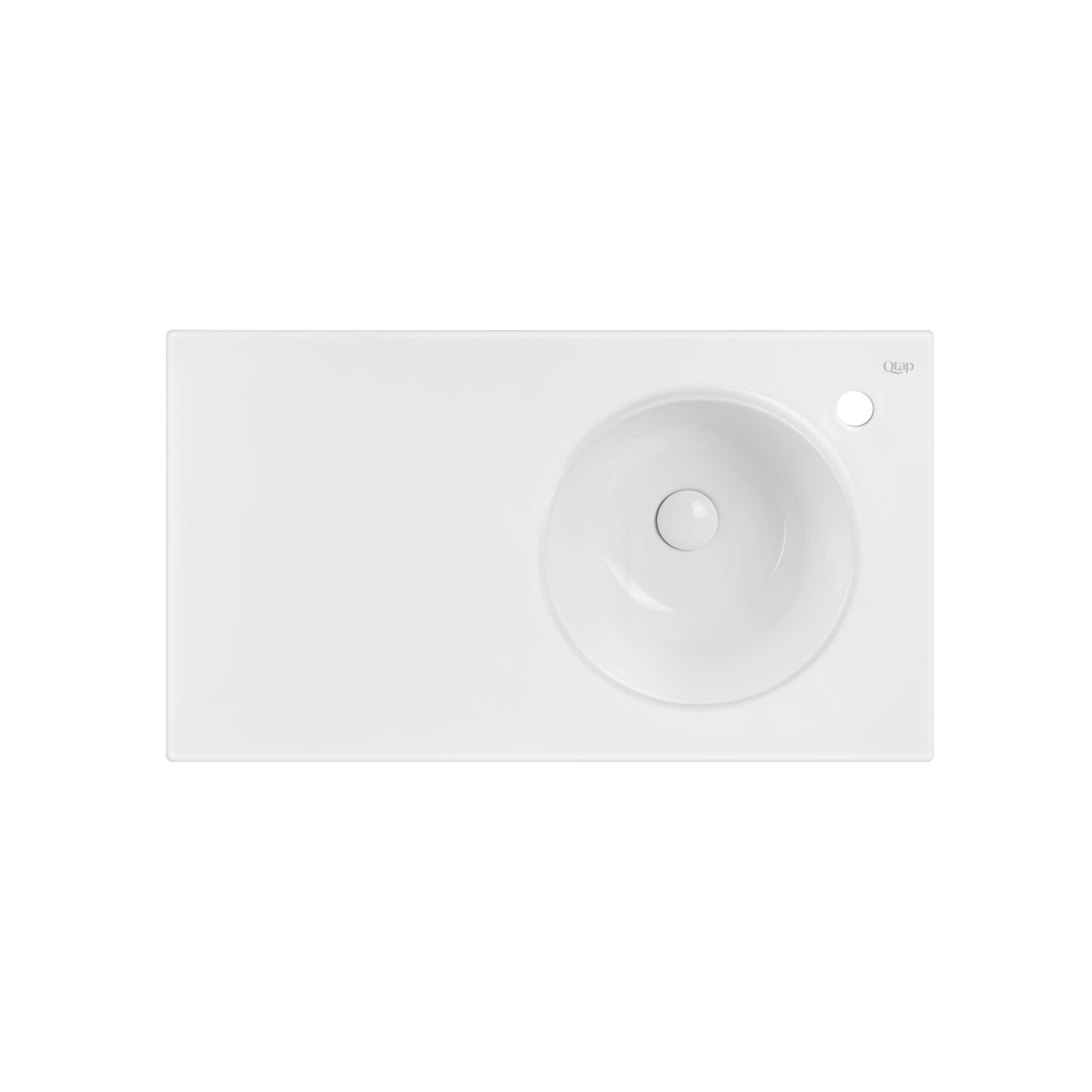 Раковина Qtap Virgo з донним клапаном 800х460х300 мм White (QT1811FL8130ARRW)