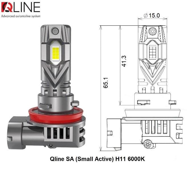 Автолампы Qline SA Small Active LED H11 6000K 2 шт. - фото 3