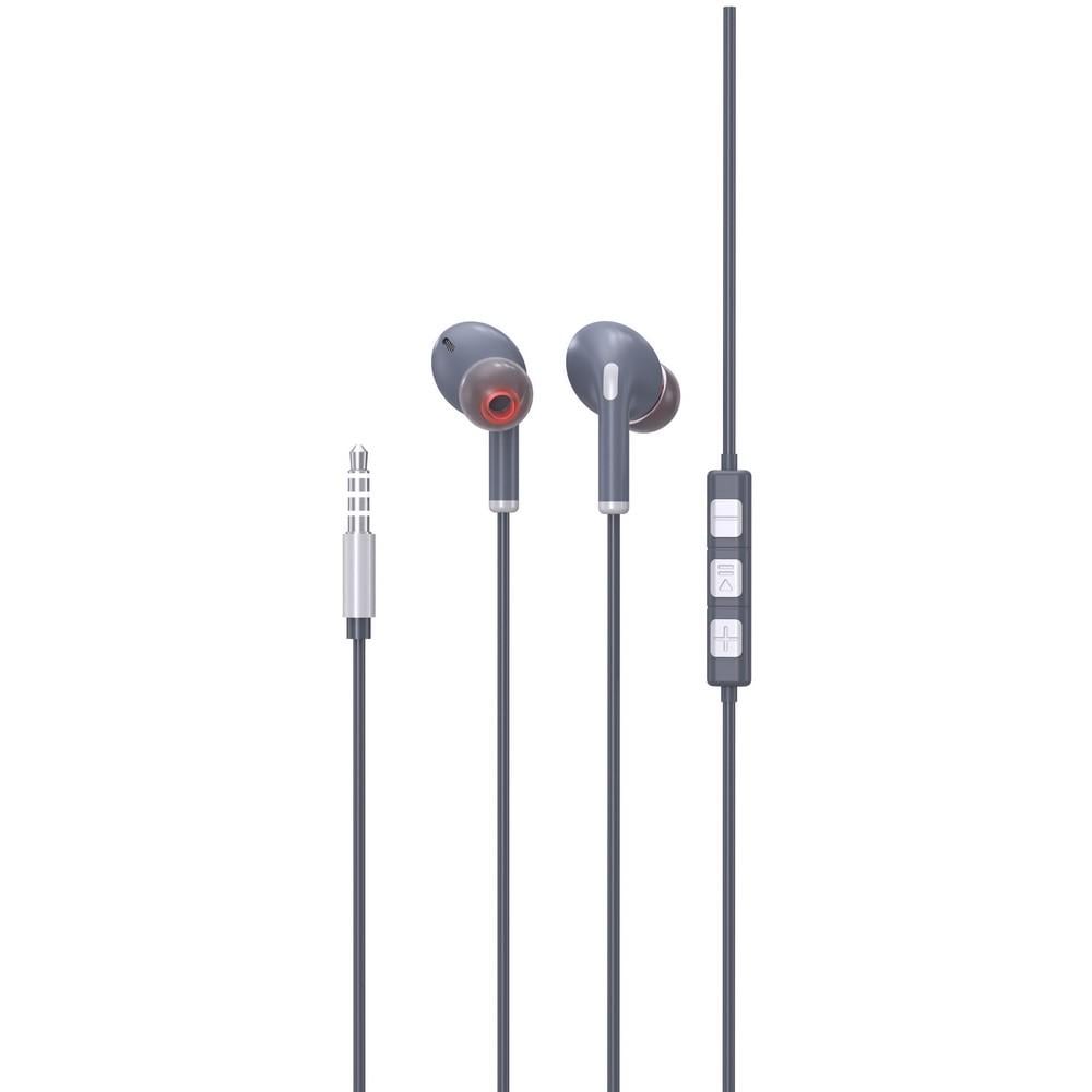 Навушники SkyDolphin SR01 з мікрофоном 3,5 мм 1,2 м Silver (HF-000476)