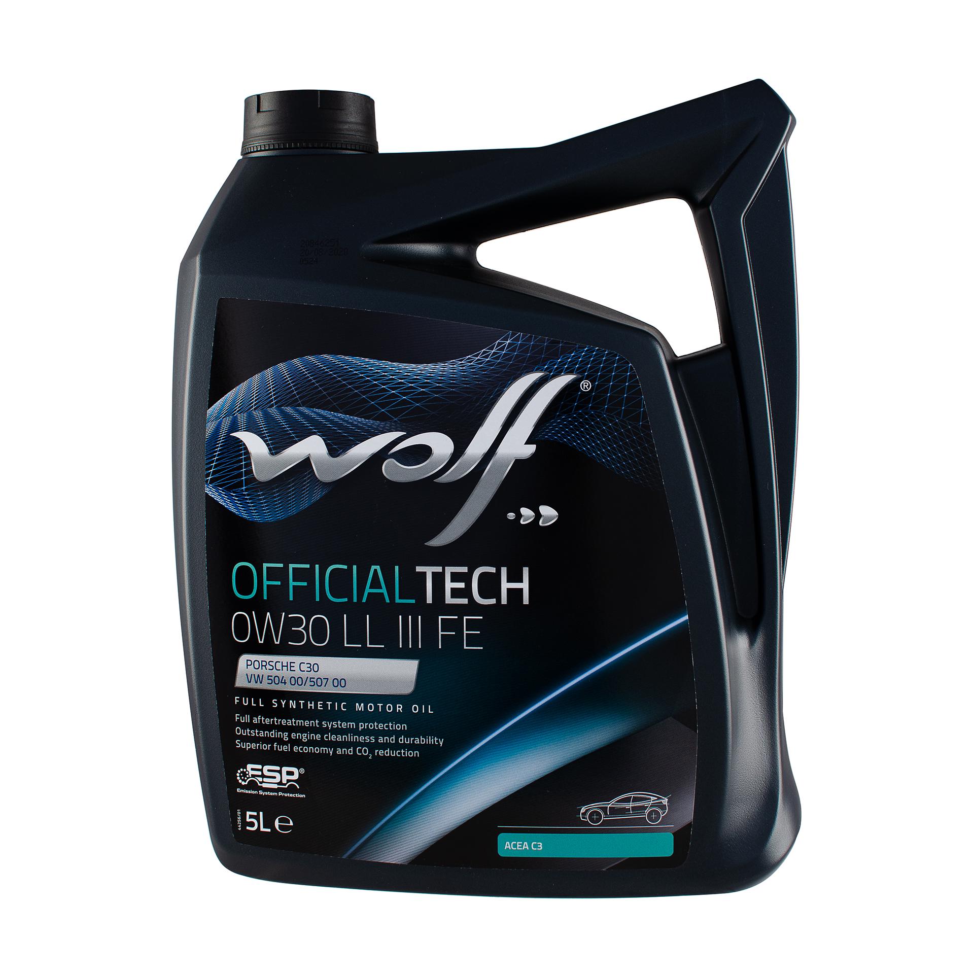 Мастило моторне Wolf Officialtech LL III FE 0W30 5 л