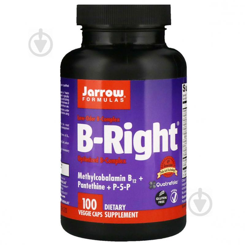 Витамины В-комплекс, B-Right, Jarrow Formulas, 100 гелевых капсул