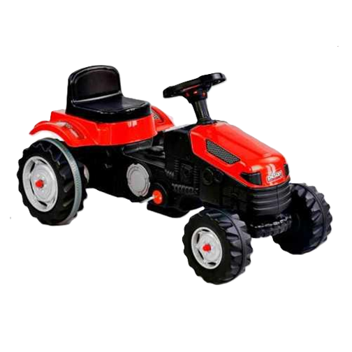 Дитячий толокар Pilsan 07-314/1 Трактор педальний з клаксоном на кермі/в коробці Червоний (24590558)