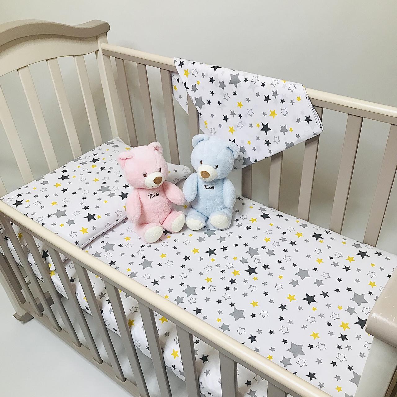 Комплект постельного белья детский Penetka Звездочки бязь 140x110/60x40 см Желтый (6501.140.110.111) - фото 2 Комплект постельного белья детский Penetka Звездочки бязь 140x110/60x40 см Желтый (6501.140.110.111) - фото 2