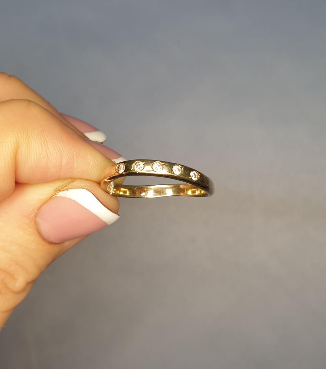 Кольцо позолоченное с кубическим цирконием Дорожка р. 19 3,06 г (1304529680)