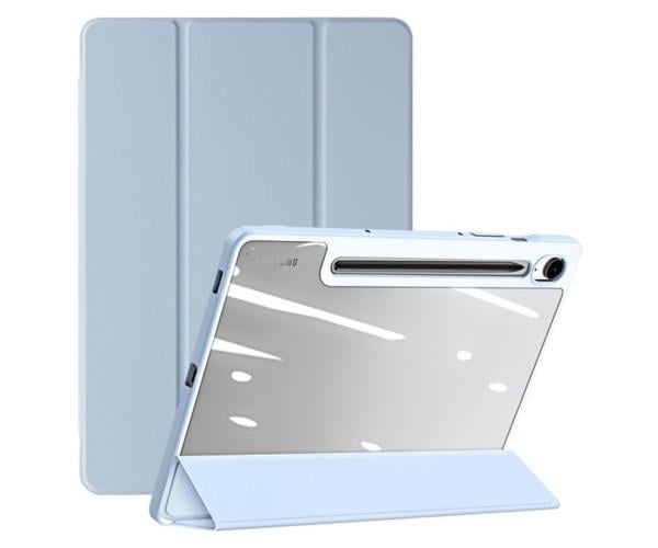 Чехол-книжка Glass Magnet Flip Cover для Samsung Galaxy Tab 10 SE/S9 FE Голубой