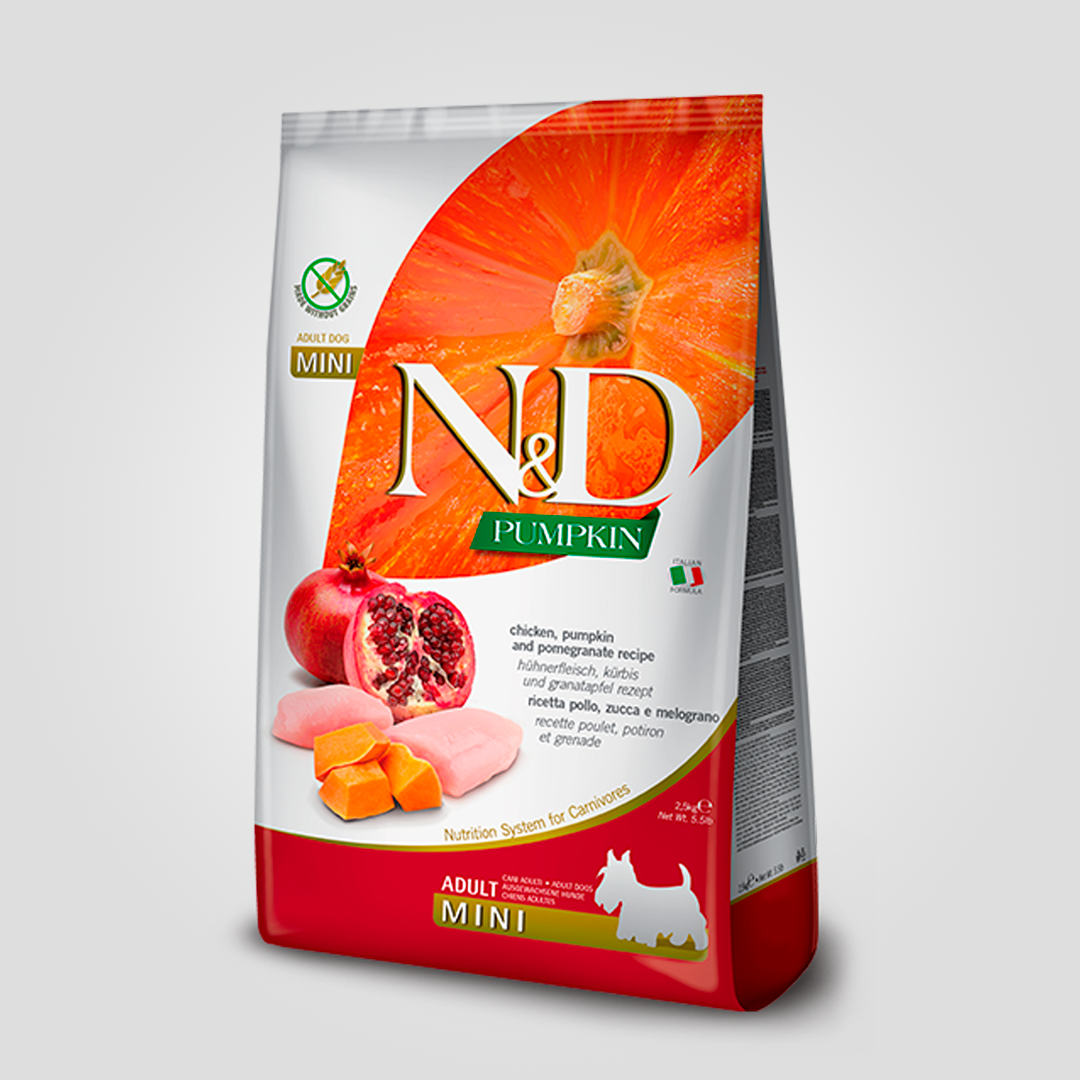 Корм сухой Farmina N&D Grain Free Pumpkin для взрослых собак мелких пород с куриной тыквой и гранатом 7 кг (20504169)
