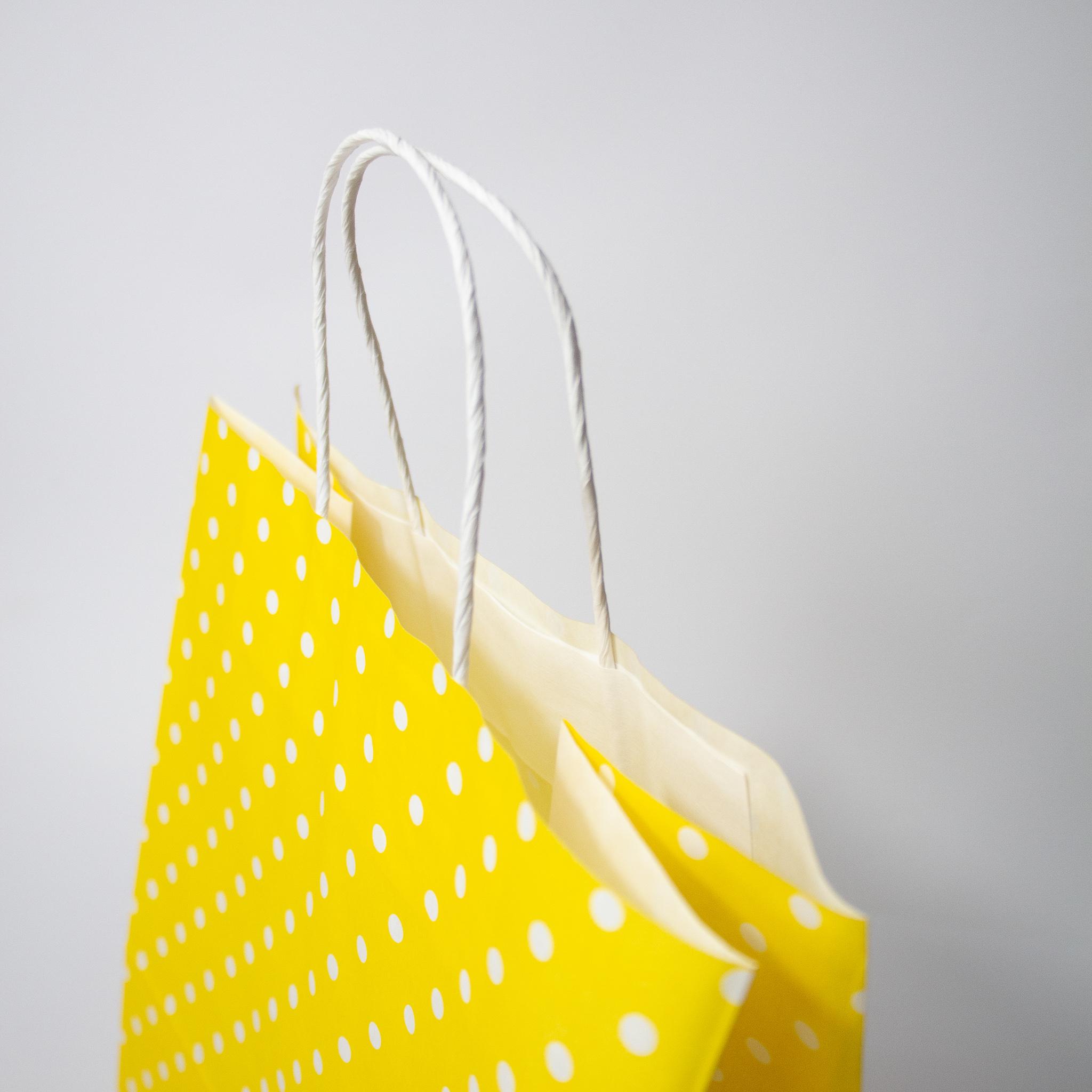 Пакет бумажный с витыми ручками 260х150х350 мм 30 шт. Жёлтый - фото 3 Пакет бумажный с витыми ручками 260х150х350 мм 30 шт. Жёлтый - фото 3