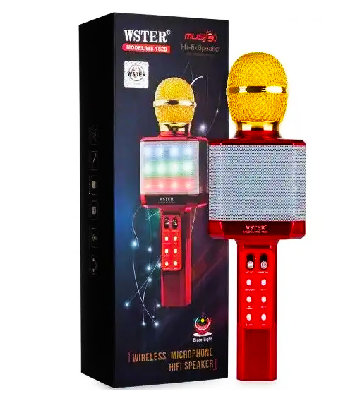 Микрофон-караоке WSTER WS-1828 LED (25580864) - фото 3