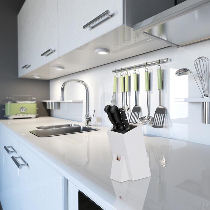 Стойка для ножей Relaxdays с браш-наполнителем Белый (1861151) - фото 2 Стойка для ножей Relaxdays с браш-наполнителем Белый (1861151) - фото 2