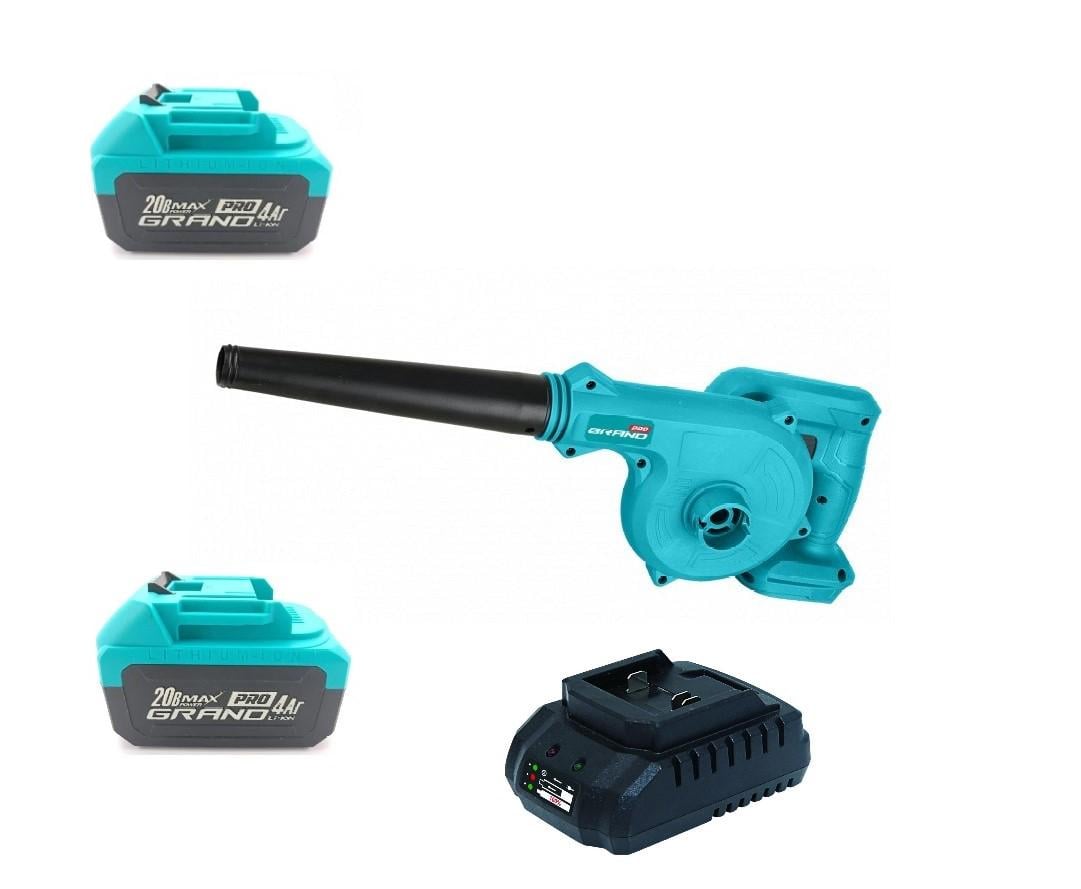 Воздуходувка аккумуляторная Grand АВД-20/2 PRO с двумя аккумуляторами 4000 мАч и зарядным устройством