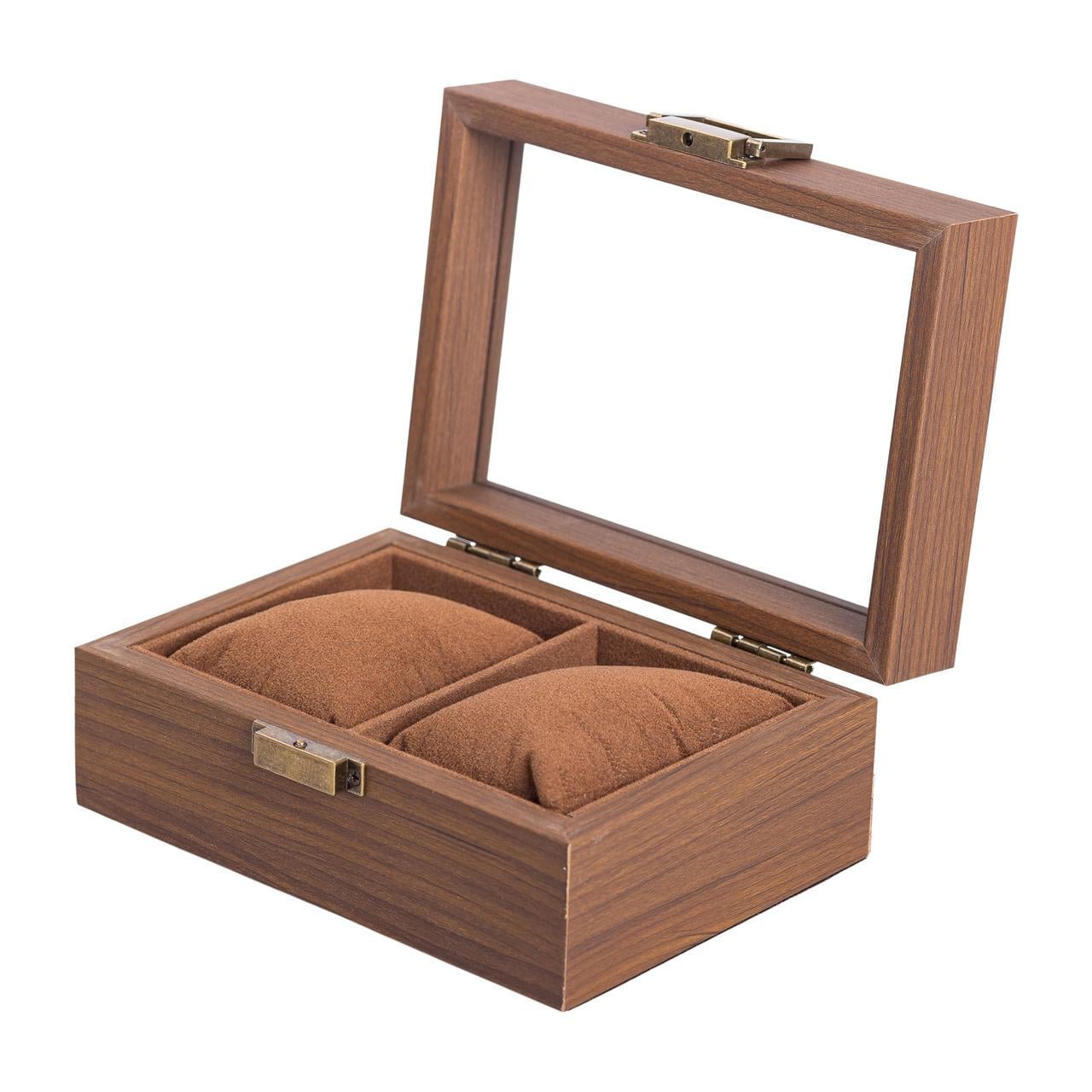 Скринька для наручного годинника на 2 відсіки 16,5x12x7,5 см (6669)