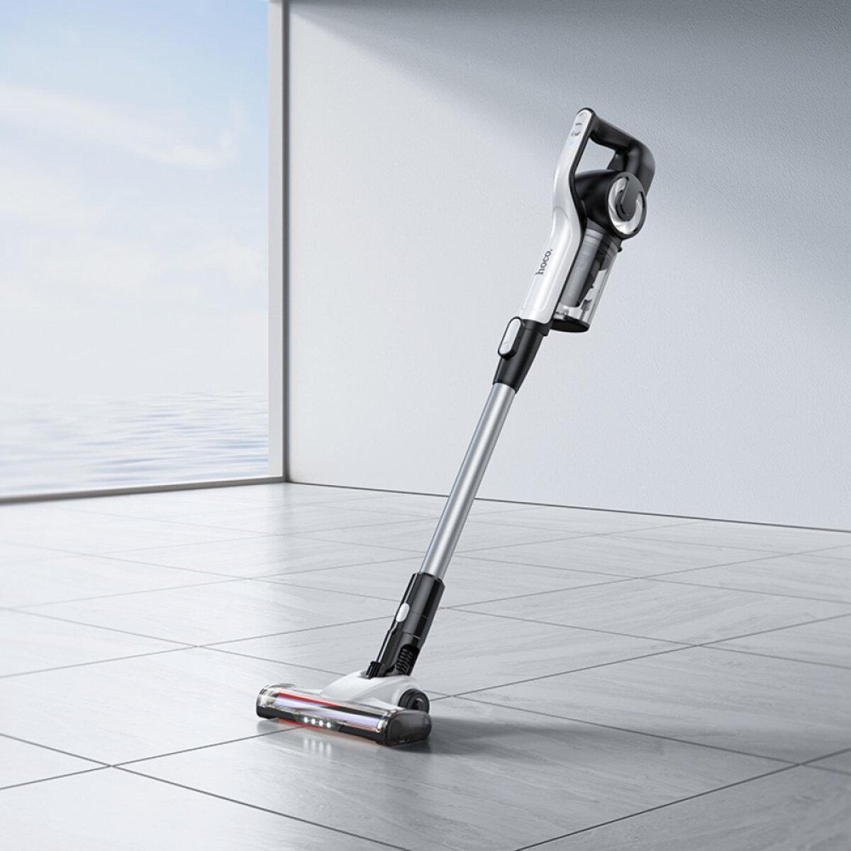 Пылесос контейнерный беспроводной Hoco HY11 Wireless Handheld roller brush vacuum cleaner EU 2000 mAh White (6942007646437) - фото 7