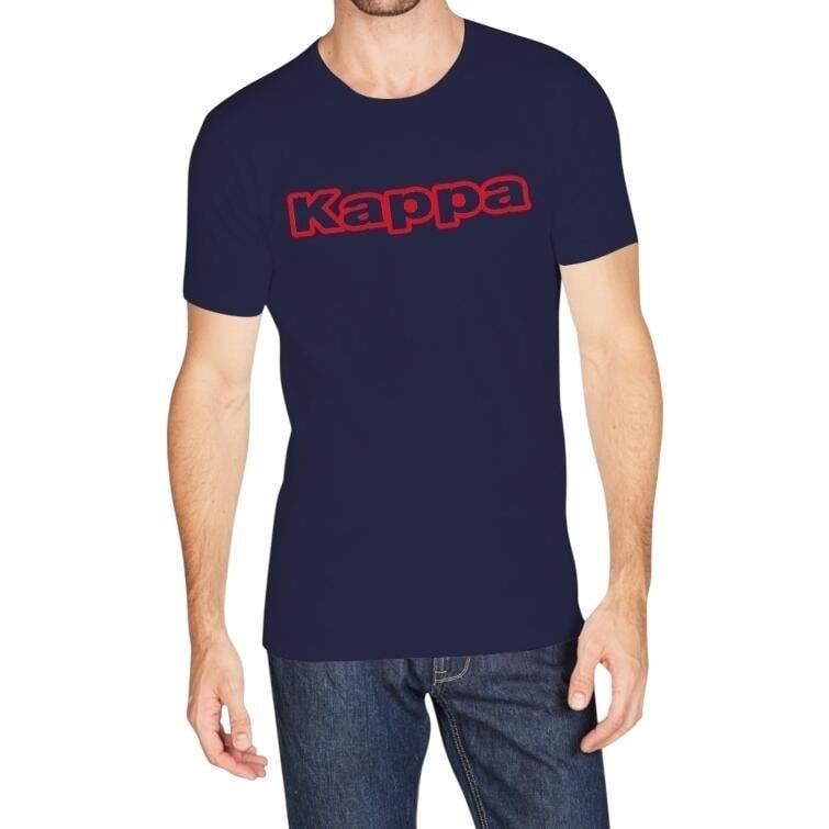 Футболка Kappa T-SHIRT MEZZA MANICA GIROCOLLO CON STAMPA LOGO PET K1335 BluNavy M Темно-синій (57359-48)