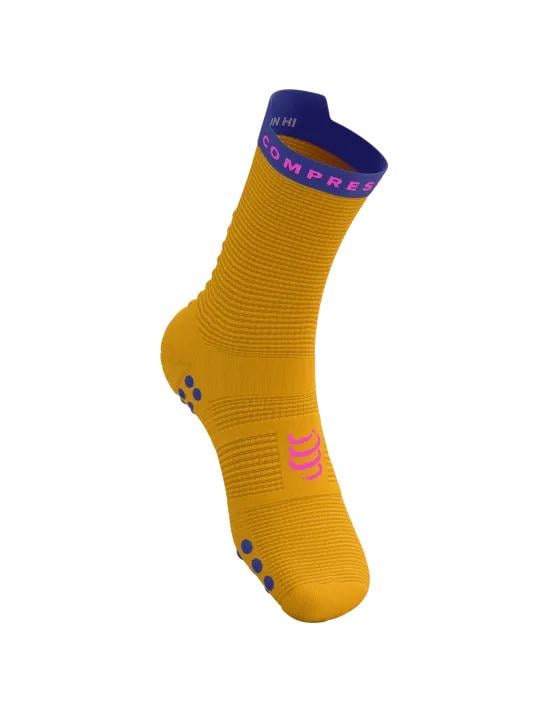 Шкарпетки Compressport Pro Racing Socks V4.0 Run High T1 Saffron/Dazz Blue - фото 3