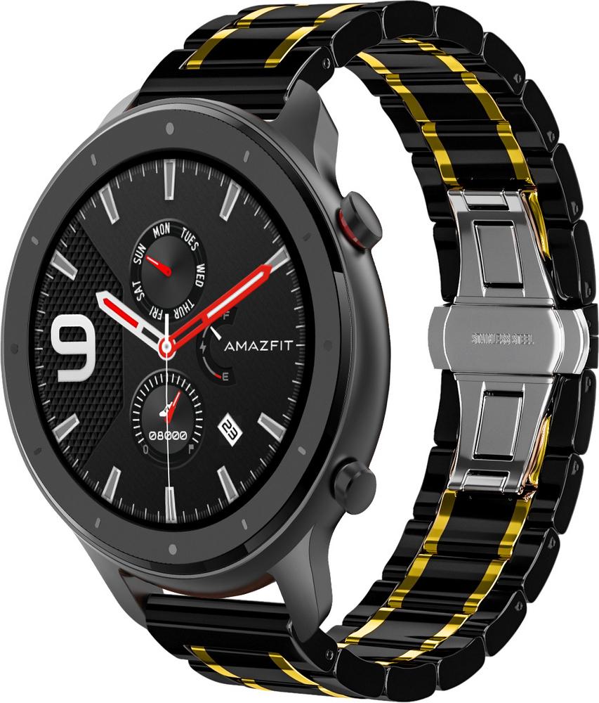 Ремешок керамический Ceramo для Amazfit GTR 47 мм Black/Gold (28703-02)