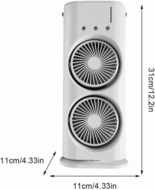 Настольный вентилятор-увлажнитель воздуха с LED подсветкой RGB на аккумуляторе/USB с пультом (17132) - фото 4 Настольный вентилятор-увлажнитель воздуха с LED подсветкой RGB на аккумуляторе/USB с пультом (17132) - фото 4