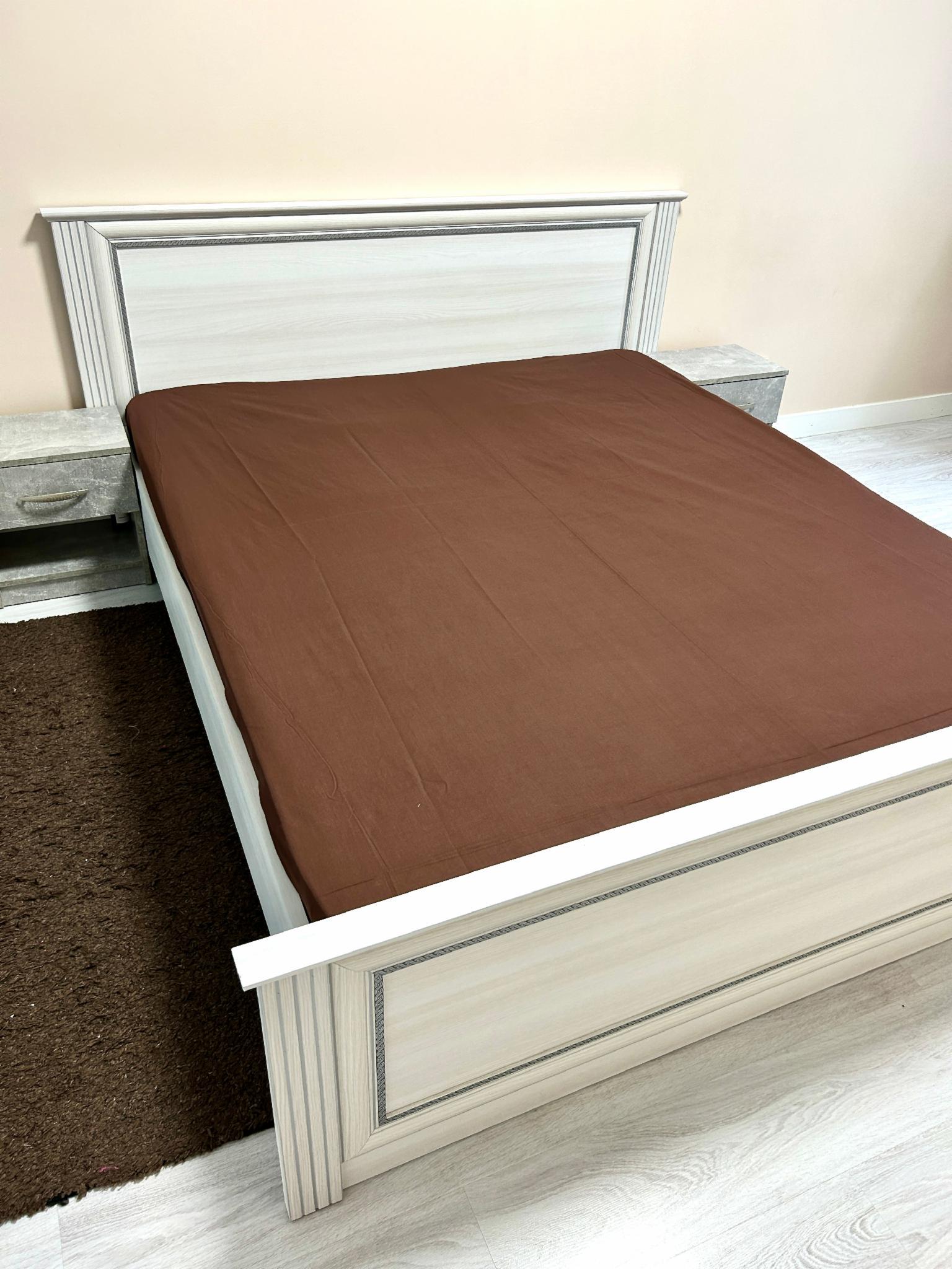 Простынь на резинке однотон из бязи голд 160х200 см Шоколадный (G-1028/х160) - фото 1 Простынь на резинке однотон из бязи голд 160х200 см Шоколадный (G-1028/х160) - фото 1