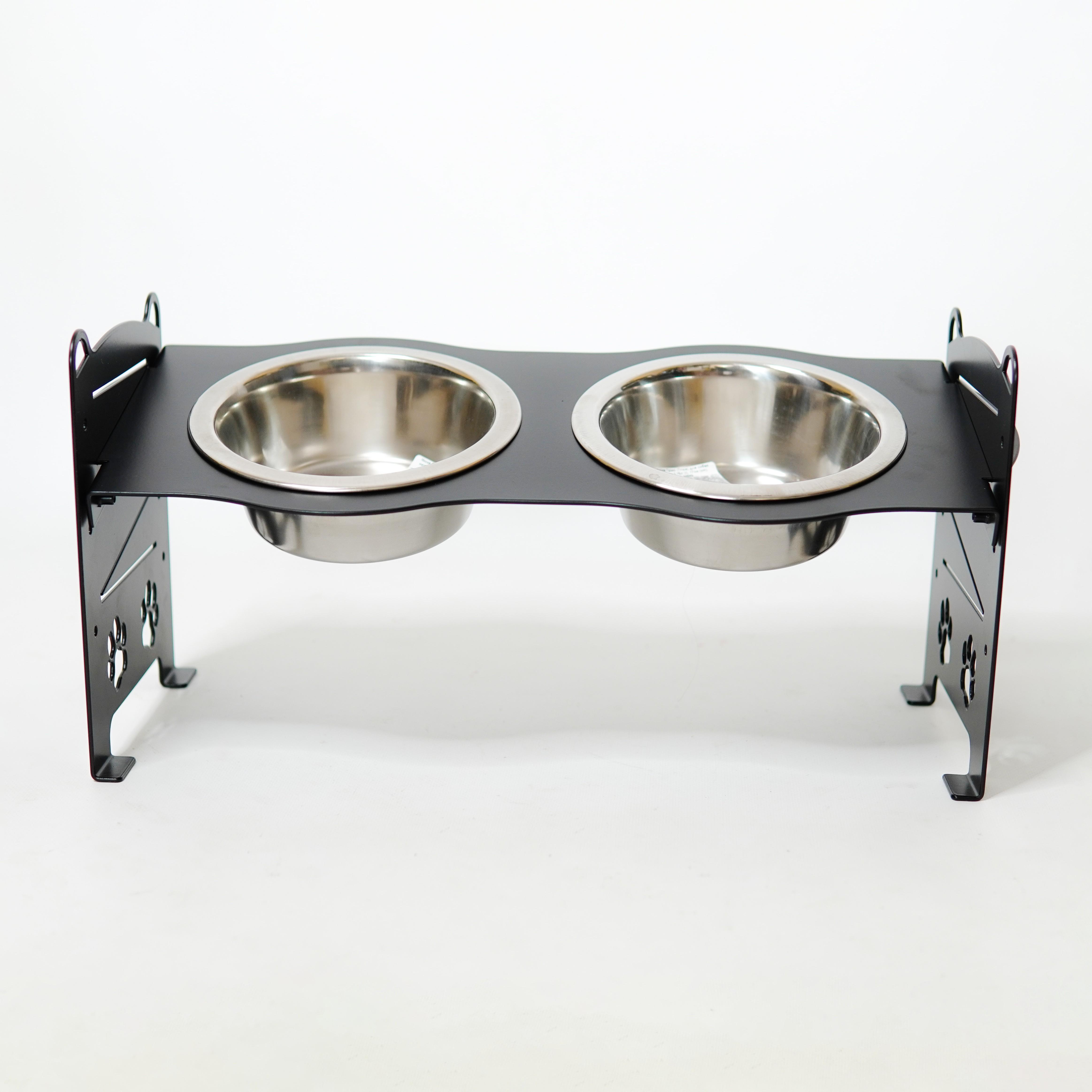 Кормушка для котов разборная-регулируемая 61-137 мм 0,45 л Черный (1024586к)