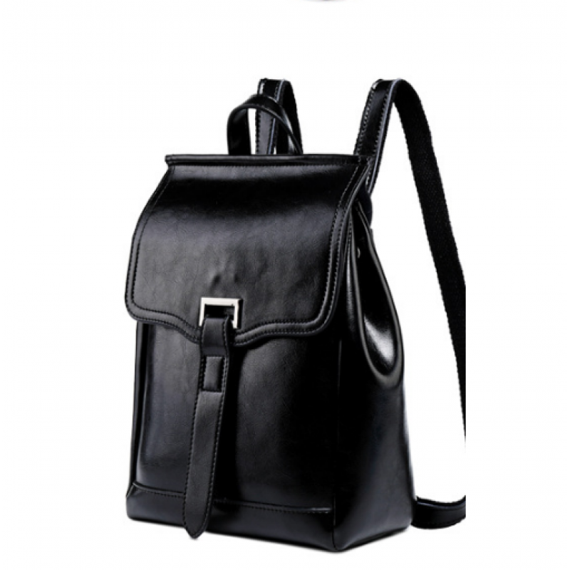 Рюкзак-сумка жіночий шкіряний 26х22х11 см Чорний (156) - фото 2 Рюкзак-сумка жіночий шкіряний 26х22х11 см Чорний (156) - фото 2