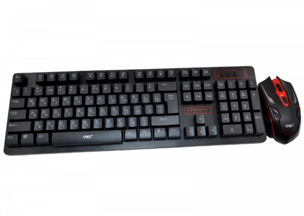 Игровая клавиатура и мышь KEYBOARD HK-6500 беспроводная Черный/Красный - фото 7